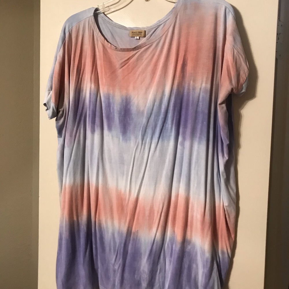 Piko stretchy tye dye top